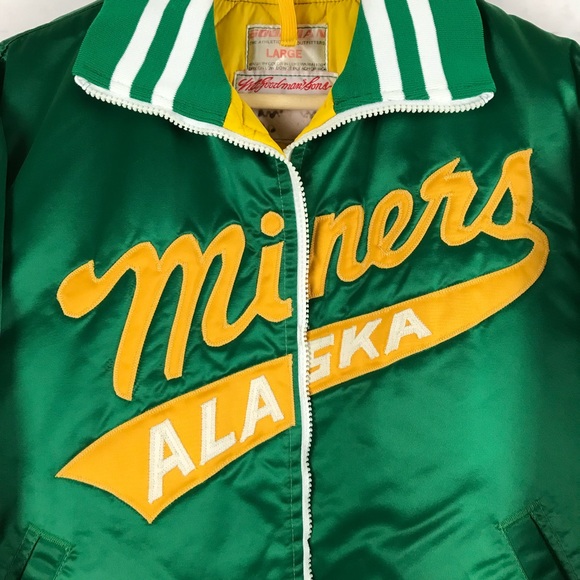Vintage 1980s RARE Alaska Miners Satin Bomber Jacket - Picture 5 of 7